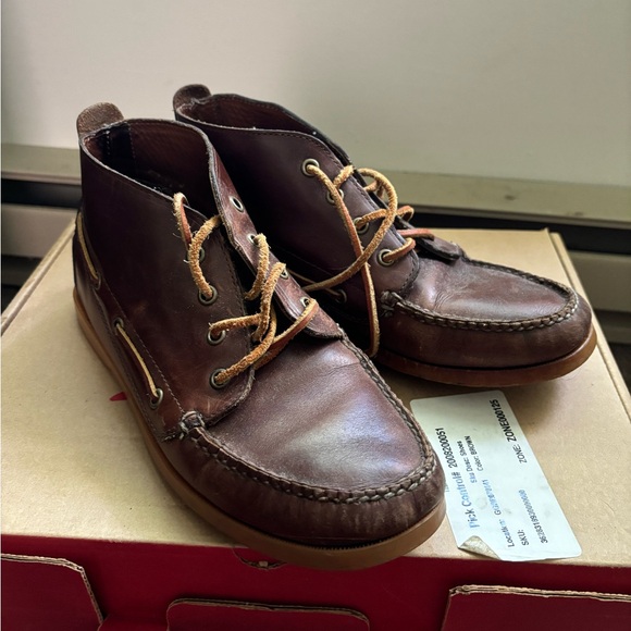 Brooks Brothers Brown Leather Chukka Boat Shoes